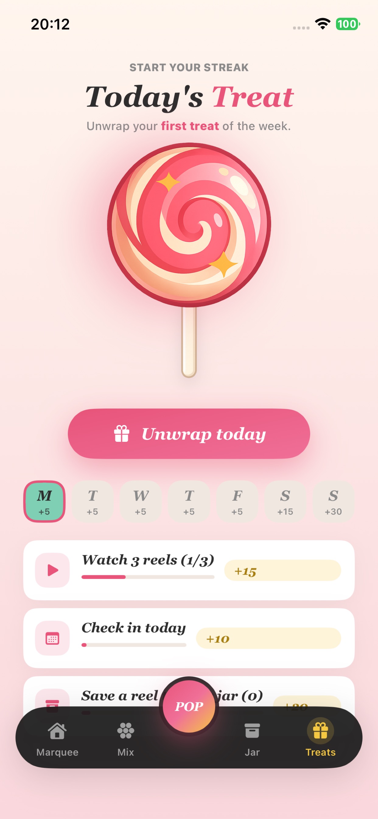PopFlick mood mix flavor selector